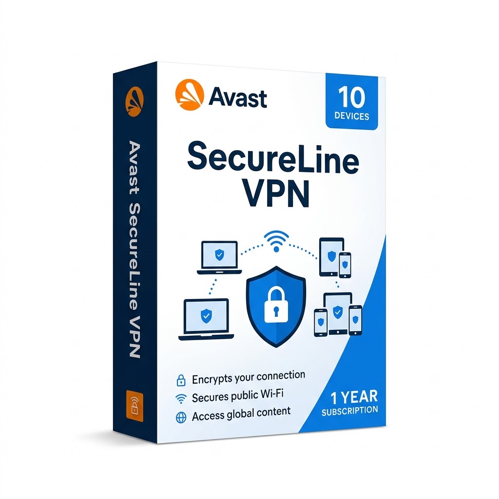 Avast SecureLine VPN 10 Devices, 1 Year digital licence artwork