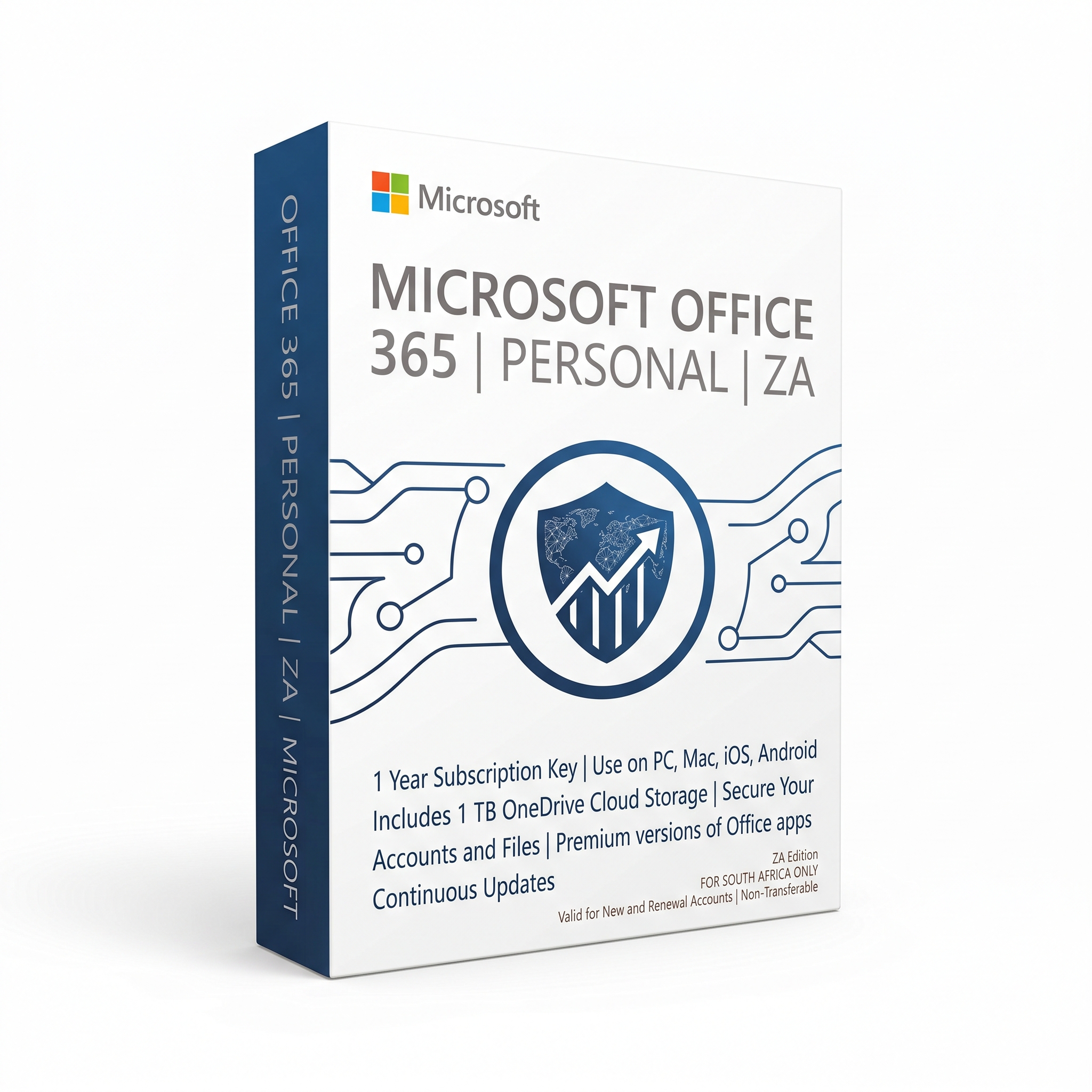 Microsoft Office 365 Personal ZA Region 1 User, 5 Devices, 1 Year digital licence artwork