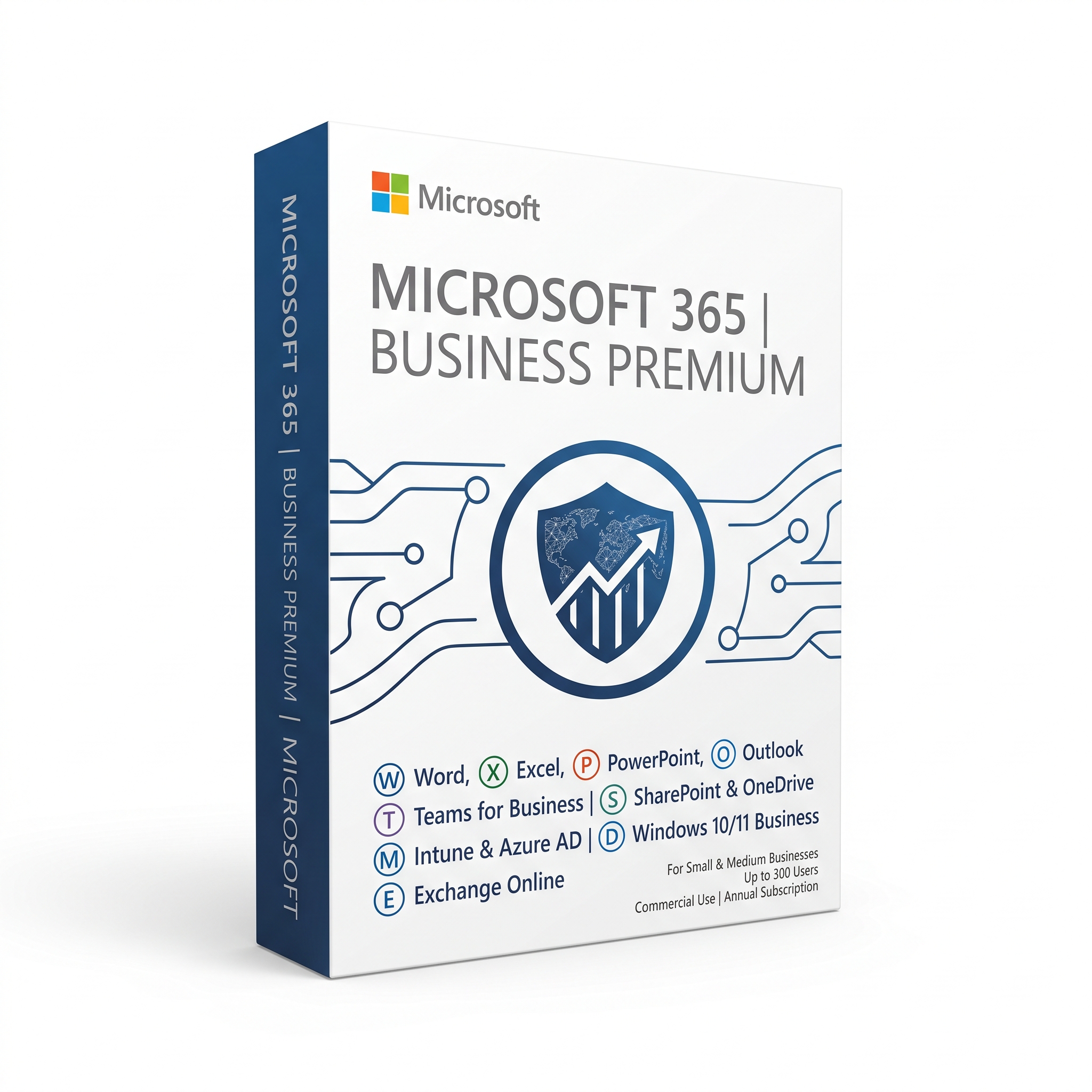 Microsoft 365 Business Premium 15 Users, 75 Devices, 1 Year digital licence artwork