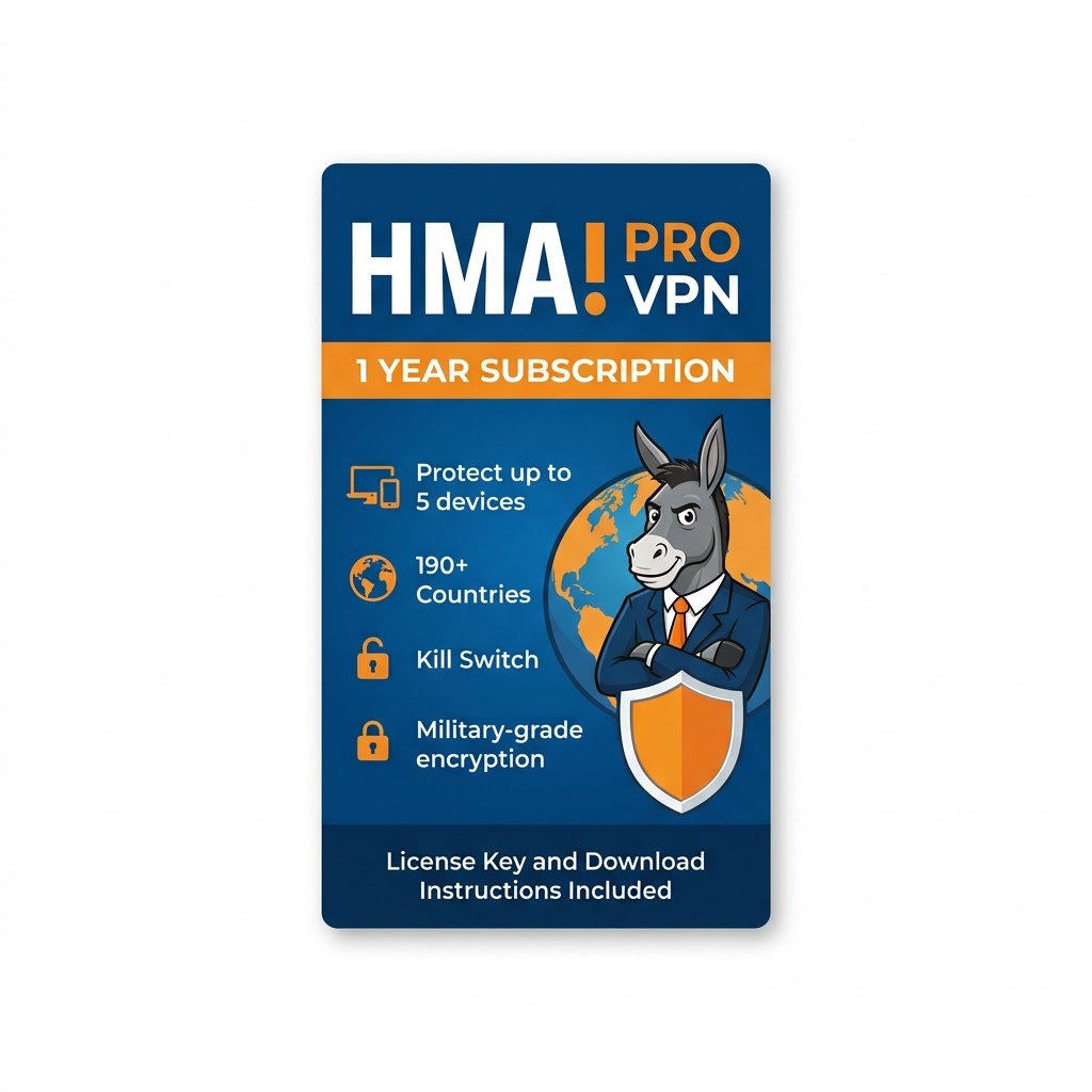 HMA Pro VPN 1 Year digital licence artwork