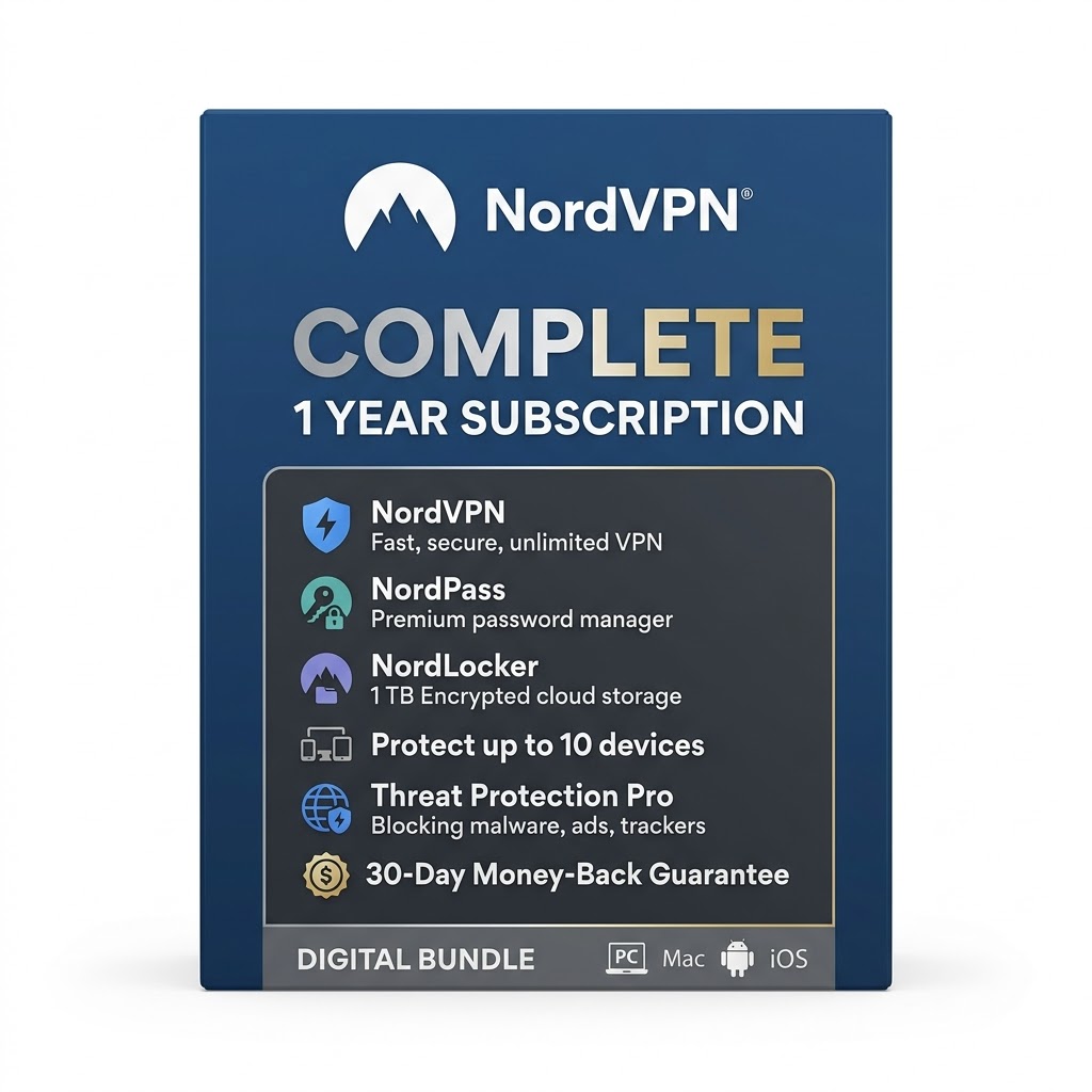 NordVPN Complete 1 Year digital licence artwork